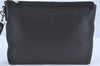 Authentic GUCCI Clutch Hand Bag Purse Leather 387075 Black J2889