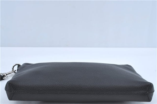 Authentic GUCCI Clutch Hand Bag Purse Leather 387075 Black J2889