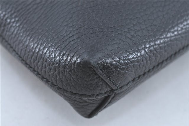 Authentic GUCCI Clutch Hand Bag Purse Leather 387075 Black J2889