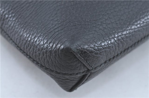 Authentic GUCCI Clutch Hand Bag Purse Leather 387075 Black J2889