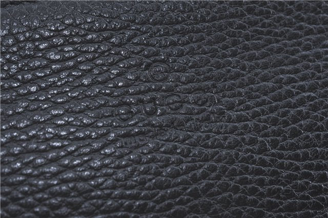 Authentic GUCCI Clutch Hand Bag Purse Leather 387075 Black J2889