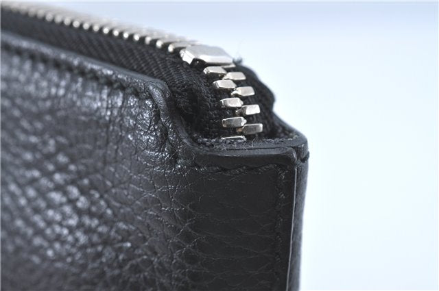 Authentic GUCCI Clutch Hand Bag Purse Leather 387075 Black J2889