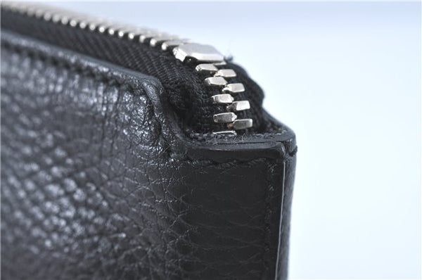 Authentic GUCCI Clutch Hand Bag Purse Leather 387075 Black J2889