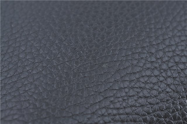 Authentic GUCCI Clutch Hand Bag Purse Leather 387075 Black J2889