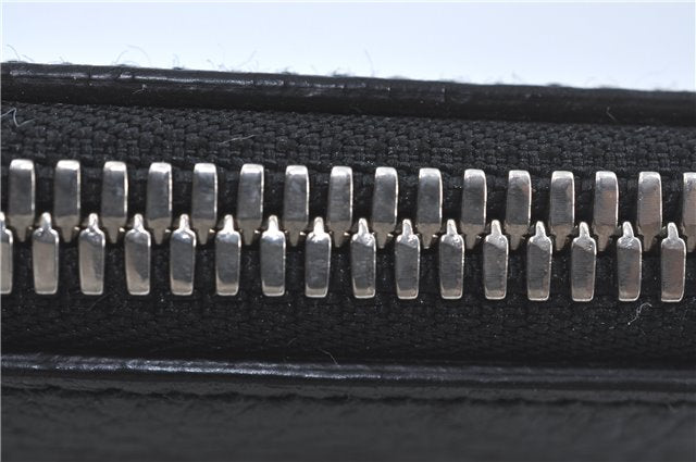 Authentic GUCCI Clutch Hand Bag Purse Leather 387075 Black J2889