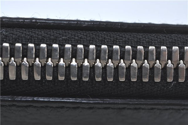 Authentic GUCCI Clutch Hand Bag Purse Leather 387075 Black J2889