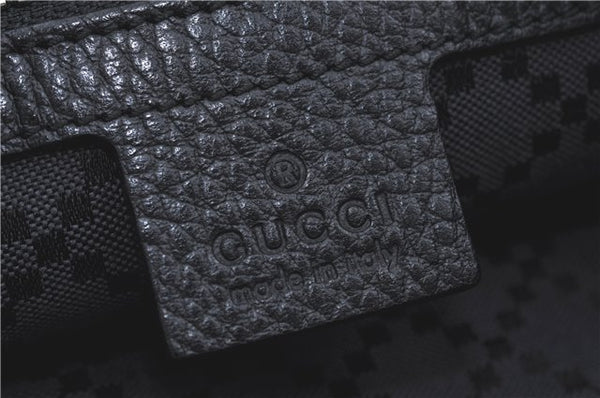 Authentic GUCCI Clutch Hand Bag Purse Leather 387075 Black J2889