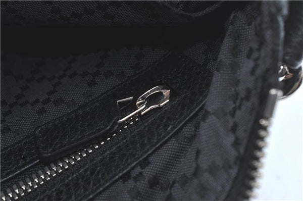 Authentic GUCCI Clutch Hand Bag Purse Leather 387075 Black J2889