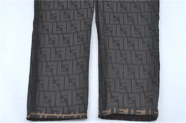 Authentic FENDI Zucca Pants Canvas USA Size 26inches Brown Black J2893