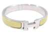 Authentic HERMES Bangle ClicH Silver Yellow J2911