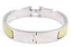 Authentic HERMES Bangle ClicH Silver Yellow J2911