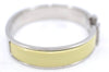 Authentic HERMES Bangle ClicH Silver Yellow J2911