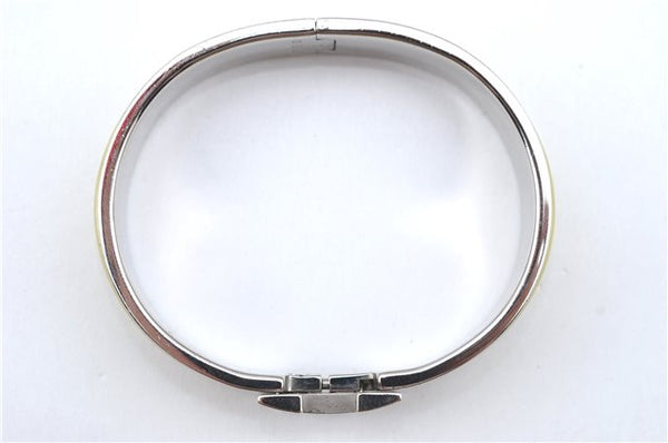 Authentic HERMES Bangle ClicH Silver Yellow J2911