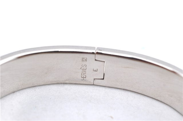 Authentic HERMES Bangle ClicH Silver Yellow J2911