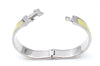 Authentic HERMES Bangle ClicH Silver Yellow J2911