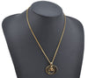 Authentic Christian Dior Gold Tone Chain Pendant Necklace CD J2913