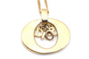 Authentic Christian Dior Gold Tone Chain Pendant Necklace CD J2913