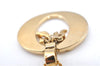 Authentic Christian Dior Gold Tone Chain Pendant Necklace CD J2913