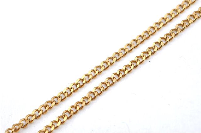 Authentic Christian Dior Gold Tone Chain Pendant Necklace CD J2913