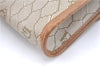 Auth Christian Dior Honeycomb Chain Shoulder Cross Bag PVC Leather Beige J2920