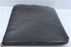 Authentic GIVENCHY Enamel Clutch Hand Bag Pouch Purse Black J2922