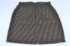 Authentic FENDI Zucca Skirt Canvas USA Size 28 inch Brown Black J2929