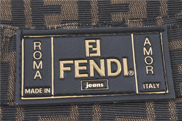 Authentic FENDI Zucca Skirt Canvas USA Size 28 inch Brown Black J2929