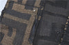 Authentic FENDI Zucca Skirt Canvas USA Size 28 inch Brown Black J2929
