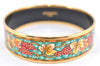 Authentic HERMES Email GM Bangle Grapes Motif Gold Green  J2937