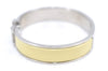 Authentic HERMES Bangle ClicH Silver Yellow J2938