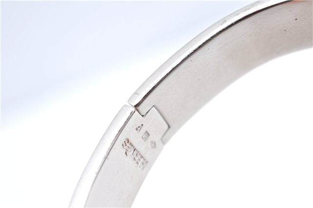 Authentic HERMES Bangle ClicH Silver Yellow J2938