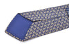 Authentic HERMES Tie Necktie String Pattern Pattern Silk Navy Blue Box J2978