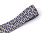 Authentic HERMES Tie Necktie String Pattern Pattern Silk Navy Blue Box J2978