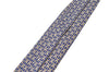 Authentic HERMES Tie Necktie String Pattern Pattern Silk Navy Blue Box J2978