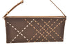 Authentic BURBERRY Vintage Nylon Leather Shoulder Hand Bag Purse Brown J2981
