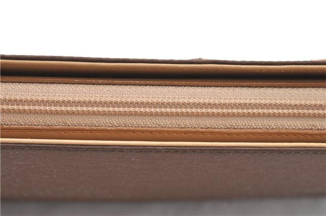 Authentic BURBERRY Vintage Nylon Leather Shoulder Hand Bag Purse Brown J2981