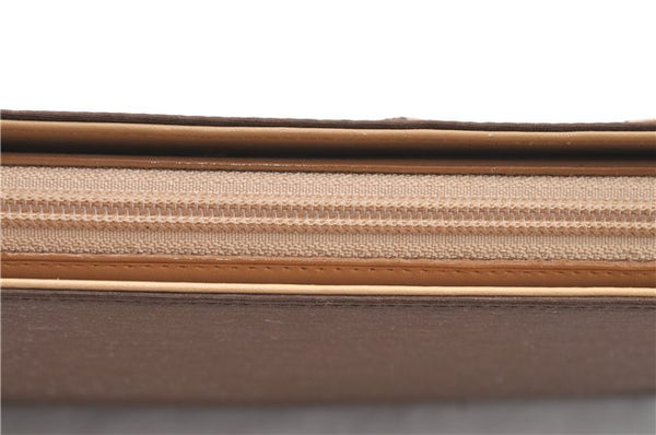 Authentic BURBERRY Vintage Nylon Leather Shoulder Hand Bag Purse Brown J2981