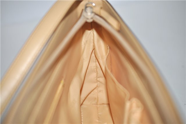Authentic BURBERRY Vintage Nylon Leather Shoulder Hand Bag Purse Brown J2981