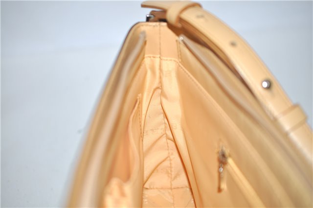 Authentic BURBERRY Vintage Nylon Leather Shoulder Hand Bag Purse Brown J2981