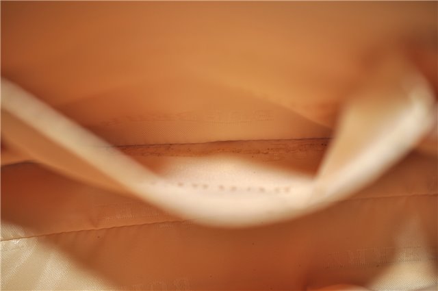 Authentic BURBERRY Vintage Nylon Leather Shoulder Hand Bag Purse Brown J2981