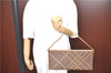 Authentic BURBERRY Vintage Nylon Leather Shoulder Hand Bag Purse Brown J2981