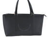 Authentic BURBERRY Vintage Leather Hand Bag Purse Black J2989
