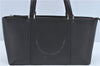 Authentic BURBERRY Vintage Leather Hand Bag Purse Black J2989