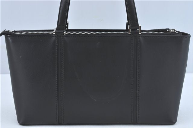 Authentic BURBERRY Vintage Leather Hand Bag Purse Black J2989