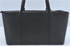 Authentic BURBERRY Vintage Leather Hand Bag Purse Black J2989
