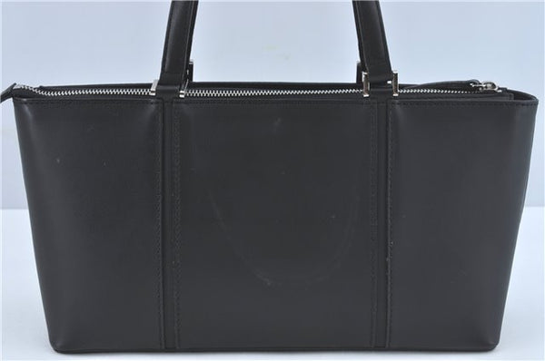 Authentic BURBERRY Vintage Leather Hand Bag Purse Black J2989
