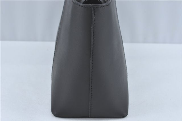 Authentic BURBERRY Vintage Leather Hand Bag Purse Black J2989