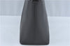 Authentic BURBERRY Vintage Leather Hand Bag Purse Black J2989