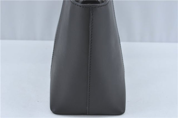 Authentic BURBERRY Vintage Leather Hand Bag Purse Black J2989