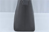 Authentic BURBERRY Vintage Leather Hand Bag Purse Black J2989